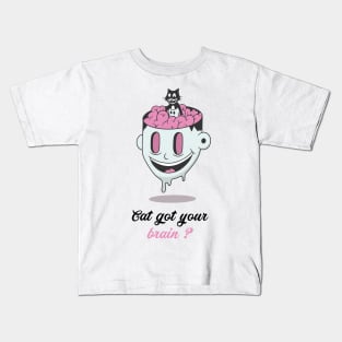 Cat got your brain Kids T-Shirt